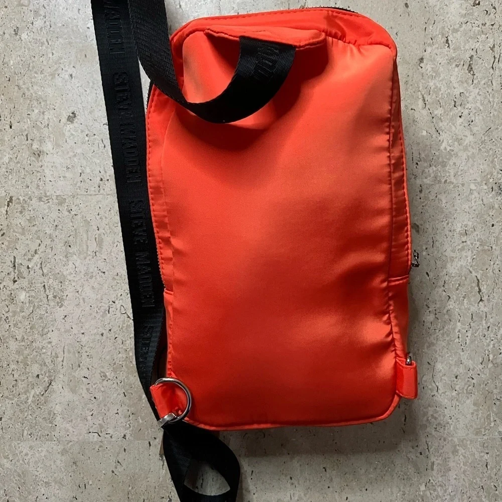 Steve Madden Orange Bida Sling Crossbody Mini Backpack